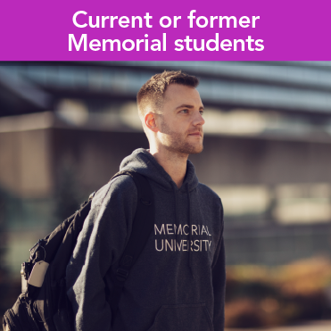 Text reads current or former Memorial students